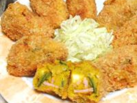 ハロウィンにも!かぼちゃのチーズコロッケ!